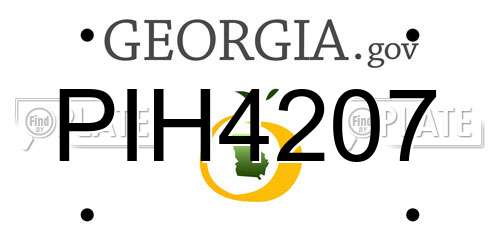 PIH4207 Georgia License Plate