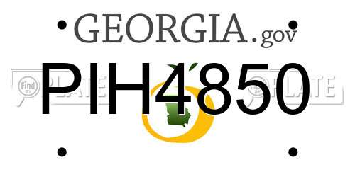 PIH4850 Georgia License Plate