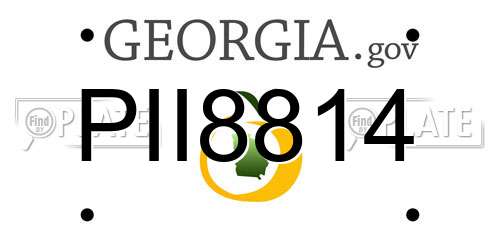 PII8814 Georgia License Plate