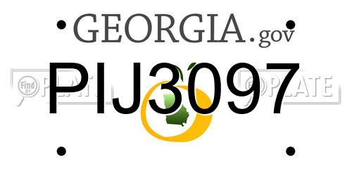 PIJ3097 Georgia License Plate