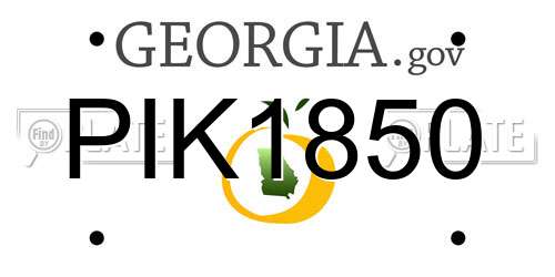PIK1850 Georgia License Plate
