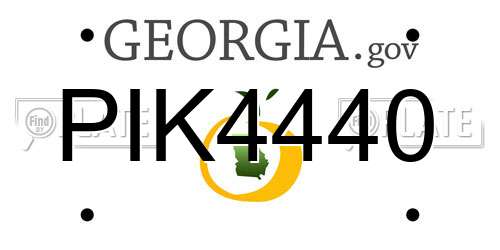 PIK4440 Georgia License Plate