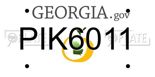 PIK6011 Georgia License Plate