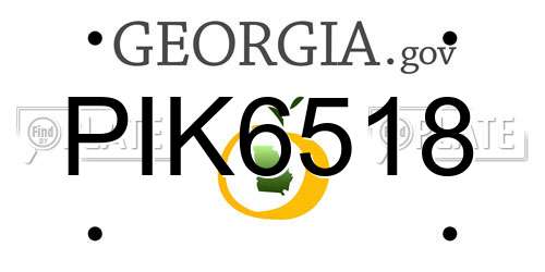 PIK6518 Georgia License Plate