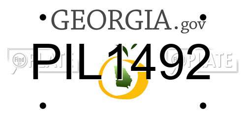 PIL1492 Georgia License Plate
