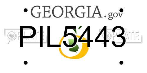 PIL5443 Georgia License Plate