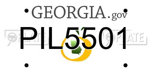 PIL5501 Georgia License Plate