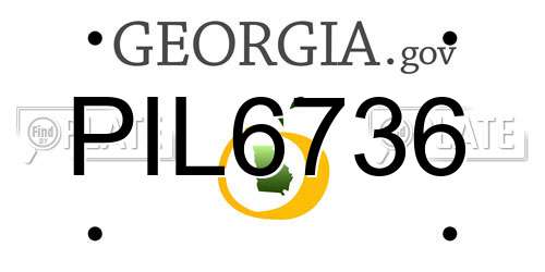 PIL6736 Georgia License Plate