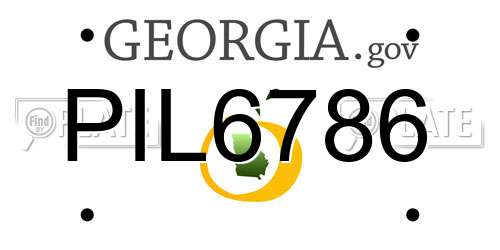 PIL6786 Georgia License Plate