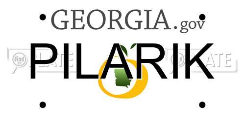 PILARIK Georgia License Plate