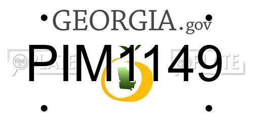PIM1149 Georgia License Plate
