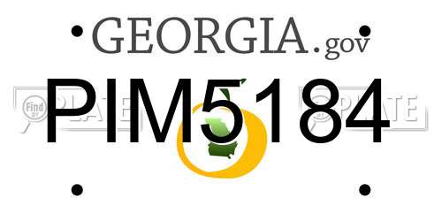 PIM5184 Georgia License Plate