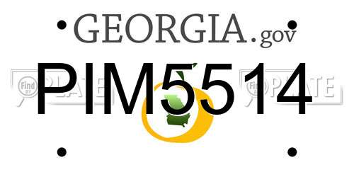 PIM5514 Georgia License Plate