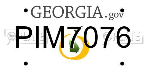 PIM7076 Georgia License Plate