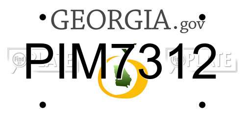 PIM7312 Georgia License Plate