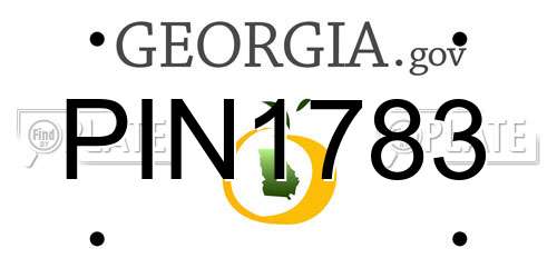 PIN1783 Georgia License Plate