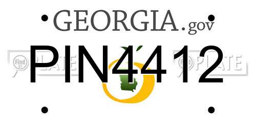 PIN4412 Georgia License Plate