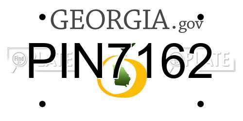 PIN7162 Georgia License Plate