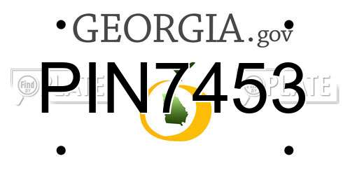 PIN7453 Georgia License Plate