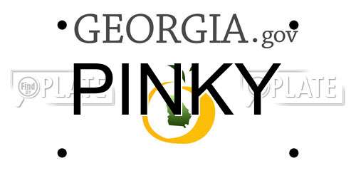 PINKY Georgia License Plate