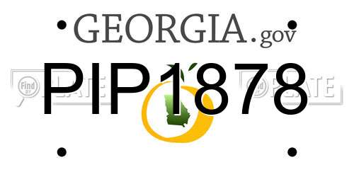 PIP1878 Georgia License Plate
