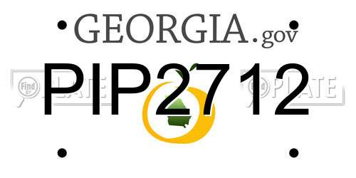 PIP2712 Georgia License Plate