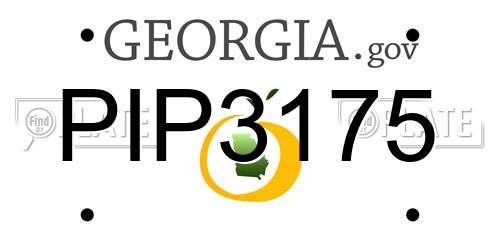 PIP3175 Georgia License Plate