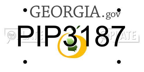 PIP3187 Georgia License Plate