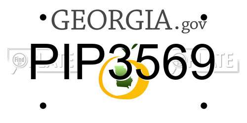 PIP3569 Georgia License Plate