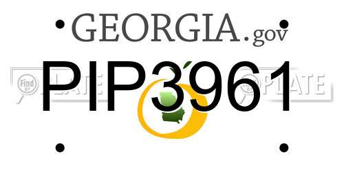 PIP3961 Georgia License Plate