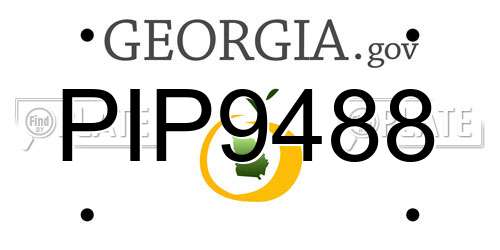 PIP9488 Georgia License Plate