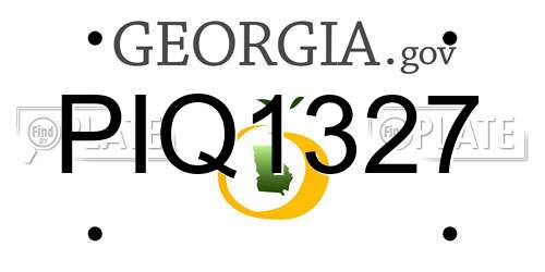 PIQ1327 Georgia License Plate