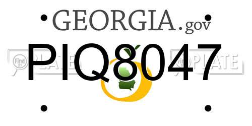 PIQ8047 Georgia License Plate