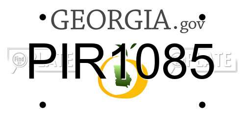 PIR1085 Georgia License Plate