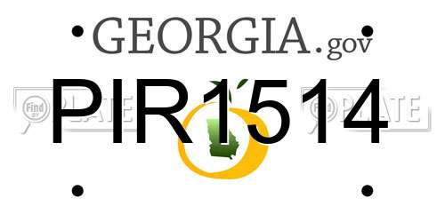 PIR1514 Georgia License Plate