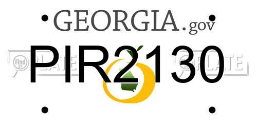 PIR2130 Georgia License Plate