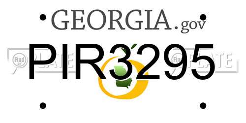 PIR3295 Georgia License Plate