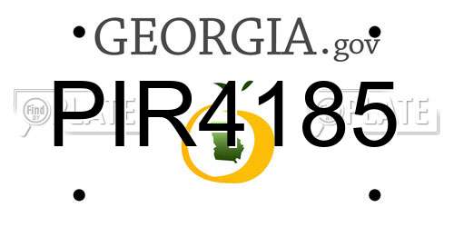 PIR4185 Georgia License Plate