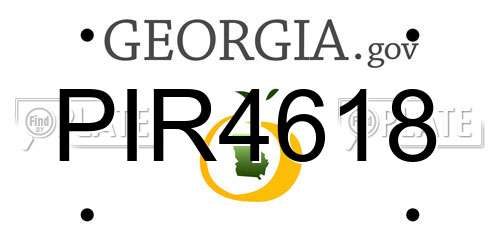 PIR4618 Georgia License Plate