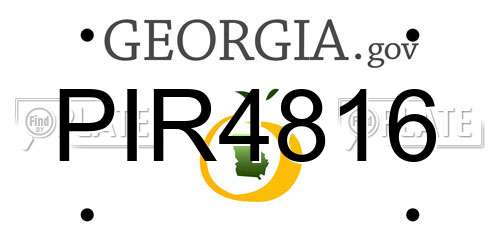 PIR4816 Georgia License Plate