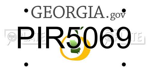 PIR5069 Georgia License Plate