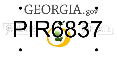 PIR6837 Georgia License Plate