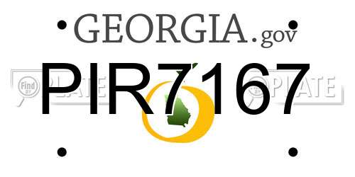 PIR7167 Georgia License Plate