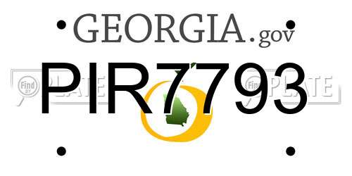 PIR7793 Georgia License Plate