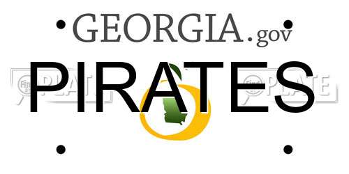 PIRATES Georgia License Plate