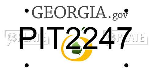 PIT2247 Georgia License Plate