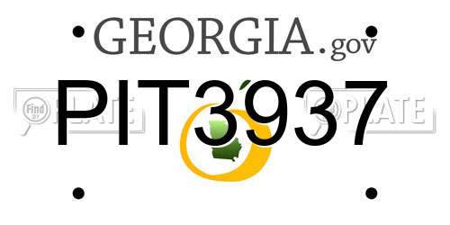 PIT3937 Georgia License Plate
