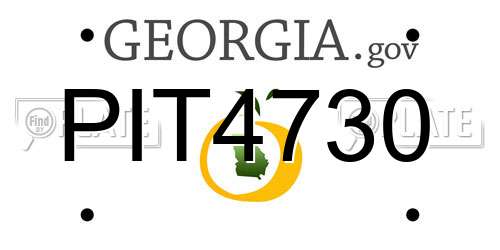 PIT4730 Georgia License Plate