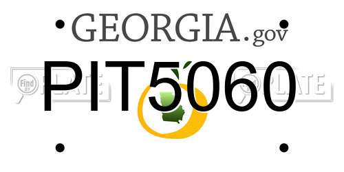 PIT5060 Georgia License Plate