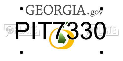 PIT7330 Georgia License Plate